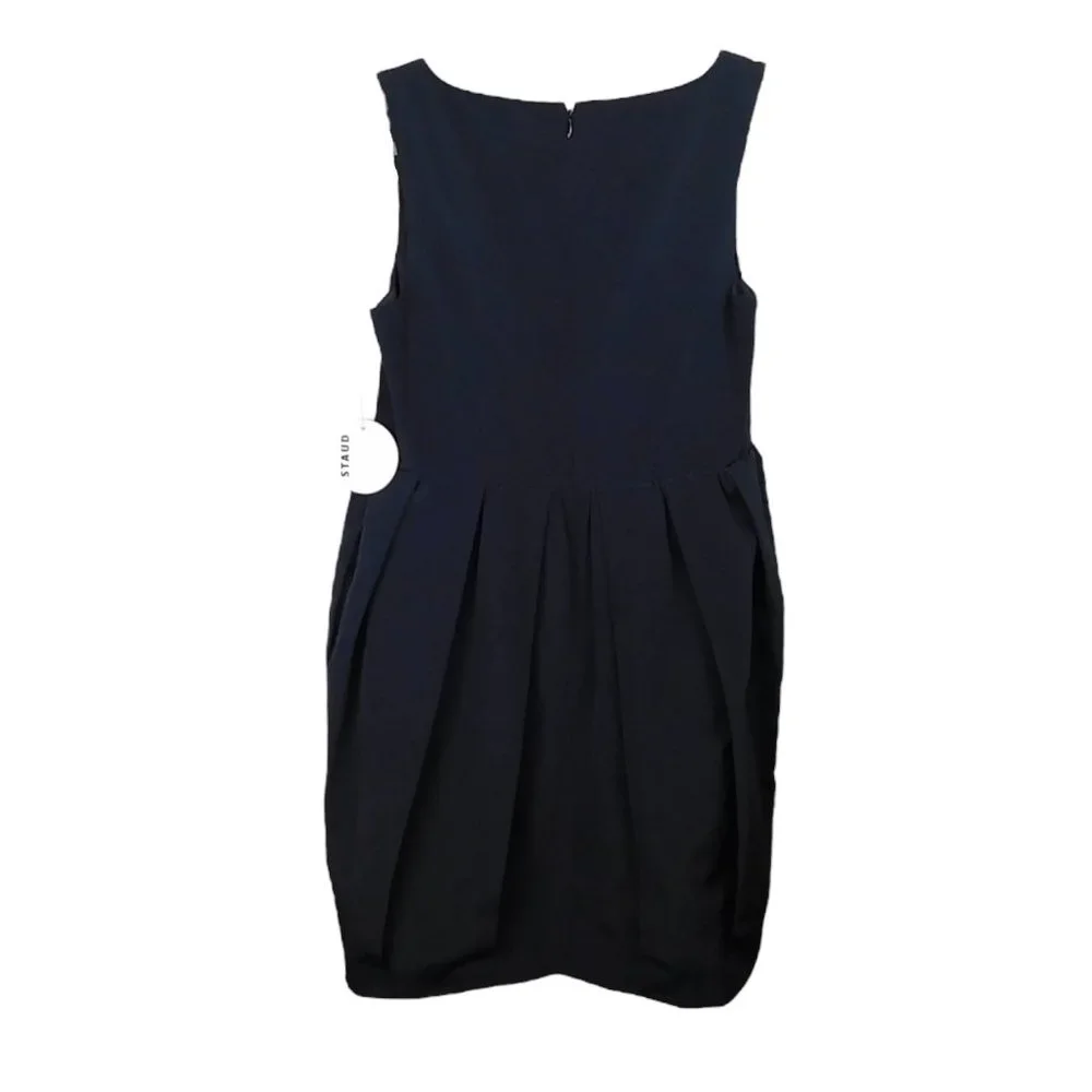 NWT Staud Iris Mini Dress in Black Women's Size 10 - Picture 2 of 6